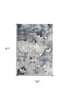 2' X 3' Navy Blue Cobblestone Pattern Scatter Rug